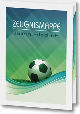 Produktbild von Zeugnismappe mit Name Unterschriftenmappe personalisiert Soccer A4 Schulbeginn Fußballmappe Ball