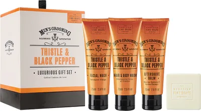 Produktbild von Scottish Fine Soaps Set Men's Grooming Thistle & Black Pepper Luxurious Gift Set