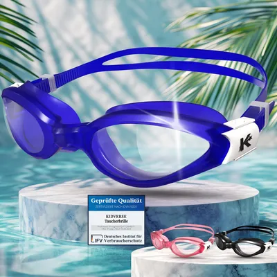 Produktbild von KIDVERSE Schwimmbrille Kinder Antibeschlag 6-16 Jahre - Kinderschwimmbrille
