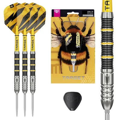 Imagen del producto de Set de dardos Target Darts BUZZ con punta de acero, 24 gramos, modelo de caña 02, con un 90% de wolframio