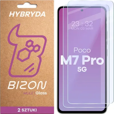 Produktbild von 2x Flexibles Hybridglas für Xiaomi POCO M7 Pro 5G, Bizon Glass Mule Duo