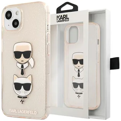 Produktbild von Karl Lagerfeld Klhcp13Skctuglgo Iphone 13 Mini 5.4"" Złoty/Gold Hardcase Glitter Karl`s & Choupette