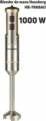 Image de Hausberg HB-7668AU Mixeur plongeant, 1000 W, 2 vitesses, lame en acier inoxydable, moteur en cuivre, or-acier inoxydable