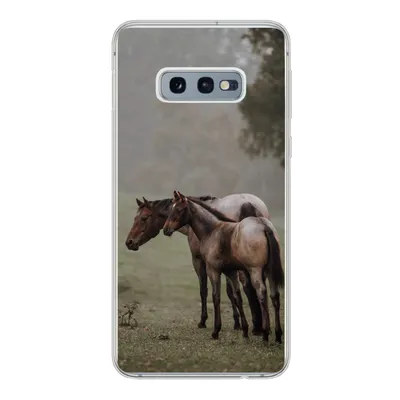 Produktbild von MuchoWow® Handyhülle Schutzhülle Hülle für Samsung Galaxy S10e Pferde - Natur - Nebel Silikon Softcase Handy Hülle - Handy