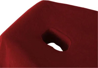 Produktbild von 1 Karton Massageliege Frottee Spannbettlaken mit Nasenschlitz 70-80 cm x 190-200 cm  Bordeaux