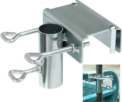 Produktbild von Schirmständer, Sonnenschirmhalter, Balkongeländer, Balkonschirmklemme, Sonnenschirm-Terrassenhalter Ständer für Garten, Terrasse, Balkon, Geländer