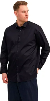 Produktbild von Jack & Jones Blacardiff Plus Size Langarmhemd Schwarz 5XL Mann Schwarz 5XL