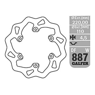 Produktbild von Galfer Scheibe (df887w) Starr Wave (kba)