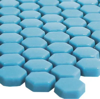 Produktbild von Glasmosaik Fliesen Brockway Hexagon Eco Blau