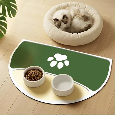 Absorbierende Futtermatte 61x40,5 cm, rutschfest, für Hunde & Katzen