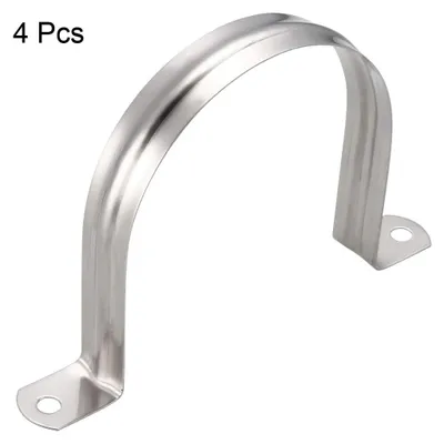 Imagen del producto de Abrazadera para tuberías de 100 mm, acero inoxidable 304, juego de 4 unidades
