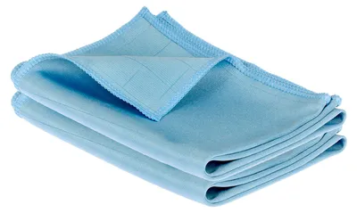 Produktbild von 2 Stück Mach1 Mikrofasertuch 40x60cm Blau Premium Mikrofaser Glastücher mit 220 GSM in Profiqualität– Keine Streifen und Schlieren – fusselfreie Scheibentücher
