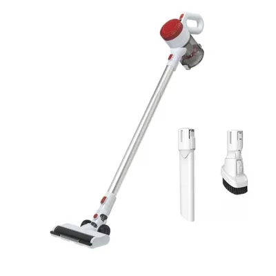 Produktbild von EUROtops Akku-Zyklon-Staubsauger kabellos mit HEPA-Filter, LED-Bodenbürste, Handstaubsauger-Funktion, 22,2 V Akku, beutellos - Weiß