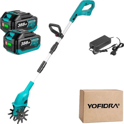 Obrázek produktu pro Zahradní kultivátor, výkonný motor, bezpečnostní prvky, baterie 2PC 388vf