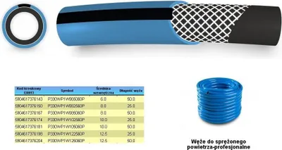 Image de Tuyau d'air comprimé Fi = 12.5Mm X 25M, bleu, professionnel