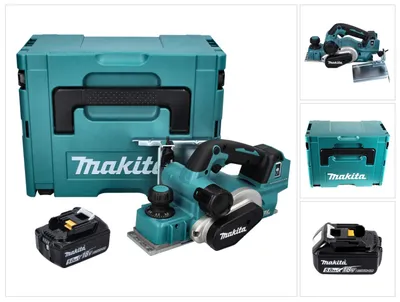 Produktbild von Makita DKP 181 T1J Akku Hobel Falzhobel 82 mm 18 V Brushless + 1x Akku 5,0 Ah + Makpac - ohne Ladegerät