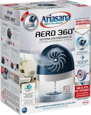 Produktbild von Ariasana Aero 360 Luftentfeuchter Absorber mit Luftfilter Weiß