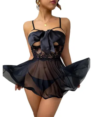 Imagen del producto de Solidchoice - Camisón y con tirantes y conjunto de tanga