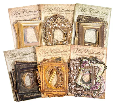 Vintage Rahmenaufkleber, 180 Stück, gold, für Bullet Journal und Scrapbooking