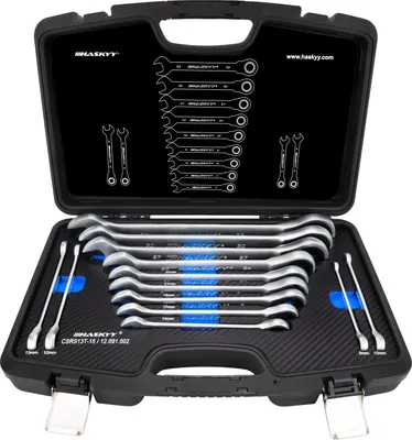 Produktbild von HASKYY Ratschenschlüssel Satz 8-32 mm Maul Ringratschenschlüssel Set