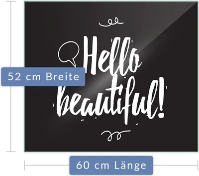 Produktbild von Herdabdeckplatte Abdeckung Glaskeramikkochfeld Abdeckplatte 1-Teilig 60x52 Schwarz Glas