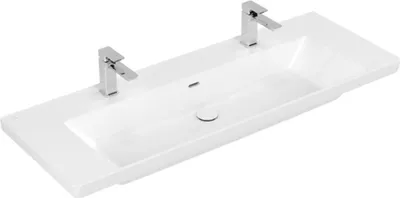 Immagine prodotto di Subway 3.0 de Villeroy & Boch, lavabo à poser, 2 trous pour robinet, avec trop-plein, non rectifié, 1300x475mm, 4A70D4R1, 4A70D4R1