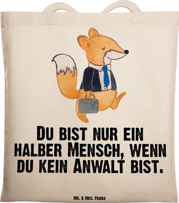 Produktbild von Mr. & Mrs. Panda Tote Bag Anwalt Herz - Transparent - Geschenk, Jurist, Shopping Tasche, Beruf, Spruch, Schultasche, Beutel, Jutebeutel, Jurastudium, Staatamen