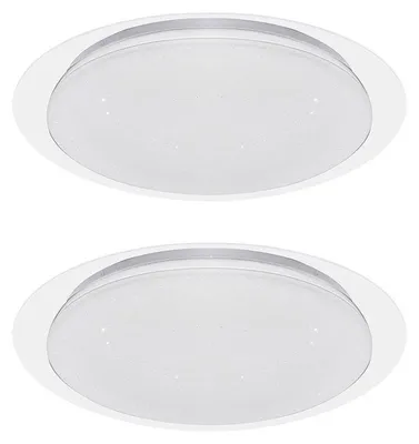 Produktbild von 2er Set LED Deckenlampe, Sterneneffekt, Fernbedienung 46,5 cm