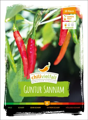 Produktbild von Chili Guntur Sannam | Chilisamen von Chilivielfalt, Einzelartikel / komplette VE:Einzelartikel