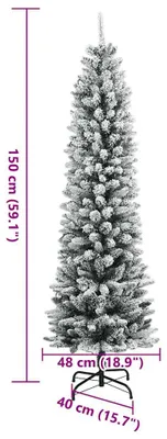 Obrázek produktu pro vidaXL Umělý vánoční stromek se sněhem 150 LED 150 cm