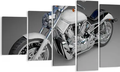 Produktbild von Bild auf Leinwand - Leinwandbild - Motorrad Geschwindigkeit Motor - 100x60cm - Wand Bild - Wanddeko - Leinwanddruck - Bilder - Kunstdruck - Wanddekoration - Leinwand bilder - Wandkunst - EG100x60-0516