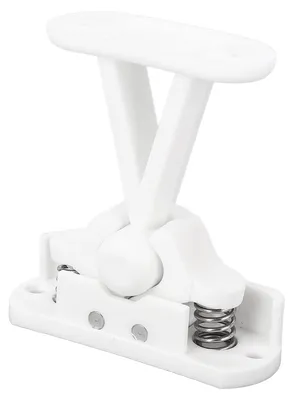 Imagen del producto de 2 piezas de sujetador en forma de T para puerta de autocaravana, tope para puerta de autocaravana, fijador para autocaravanas y caravanas, color blanco