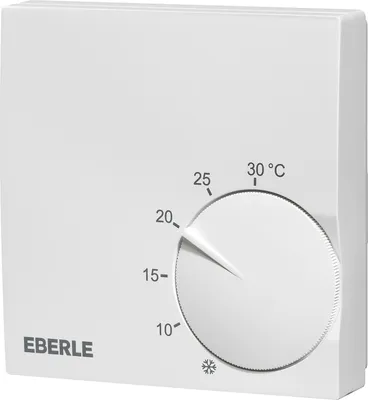 Produktbild von Eberle Raumregler Polarweiß (extra Flach, 5 - 30 Grad, mit Temperaturabsenkung)