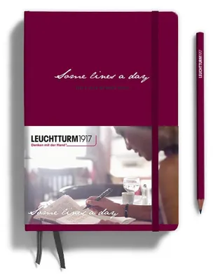 Produktbild von LEUCHTTURM1917 368169 Some lines a day, 5-Jahres-Buch Medium (A5), Port Red
