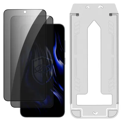 Produktbild von 3mk Privzone 9H Privatisierendes Glas mit Applikator für Samsung Galaxy S24+/S25+, 2 Stück, Anti-Spy Sichtschutzfilter 28°, Härte 9H