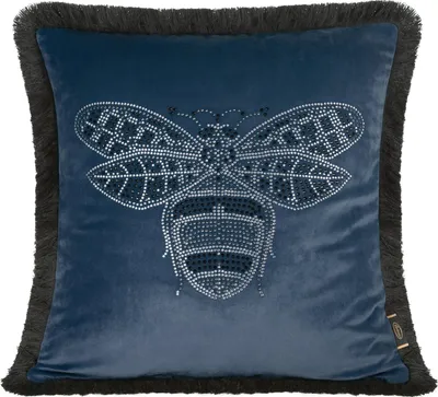 Obrázek produktu pro EUROFIRANY | Povlak na polštář - 45x45 cm - Námořnická modrá - Velur