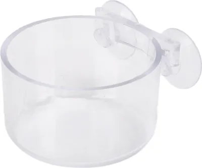 Produktbild von Aquarium Futterbecher Rot Mit Saugnapf Für Fische Und Garnelen 1 Stück, Transparenter Konusförmiger Wurm-Futterspender, Ideal Für Gezieltes Füttern Im Aquarium