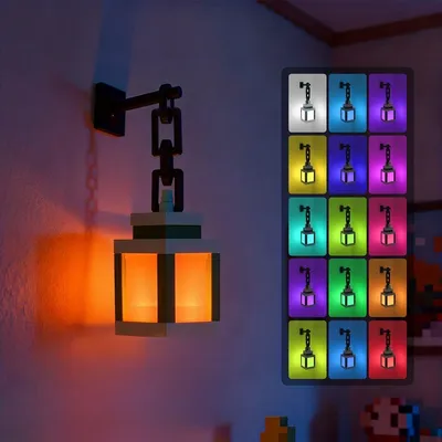 Produktbild von Minicee Pixel LED Wandlampe Nachtlicht RGB 16 Farben USB Fernbedienung