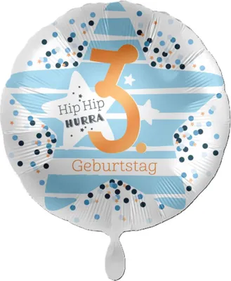 Produktbild von 18"/Ø43cm Folienballon  "Hip Hip Hurra" #3