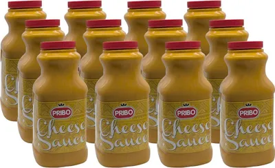 Produktbild von Große Cheese-Sauce Käse-Soße, Dip-Topping-Spoße, einfache Dosierung & Lagerung, von PRIBO 12x 2400ml