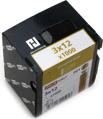 Produktbild von 1000x Holzschrauben Schrauben 3 x 12 mm Spanplattenschrauben Kreuzschlitz PZ1