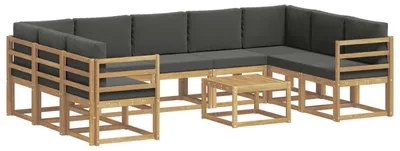 Produktbild von vidaXL Outdoor-Sofagarnitur 10 pcs Weiß und Anthrazit 59 x 59 x 37 cm