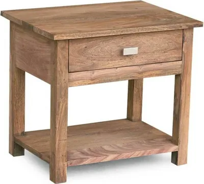 Image de MASSIVMOEBEL24 | Table de nuit 50x35 Palissandre huilé Brun NATURE BROWN #91