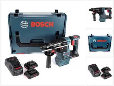 Produktbild von Bosch GBH 18V-26 Akku Bohrhammer 18V 2,6J SDS plus Brushless + 2x ProCORE Akku 4,0Ah + Ladegerät + L-Boxx