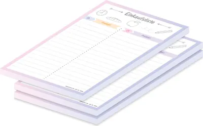 Produktbild von PRICARO Einkaufsliste "Allerlei", rosa, A5, 3 Stück