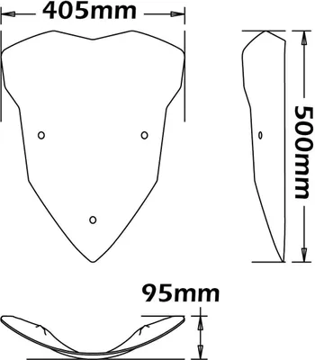 Produktbild von ISOTTA Hohe Windschutzscheibe Leicht Rauch 500x405x4mm für Ducati Multistrada 1200
