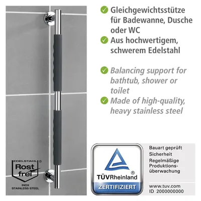 Immagine prodotto di Maniglia a muro WENKO in acciaio inox "Secura" 65,5 cm