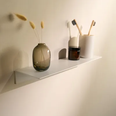 Image de Étagère de douche sans perçage - Aluminium - Étagère de salle de bain - Accessoire de douche - Étagère murale - Solution de rangement moderne de 42 cm - Étagère murale
