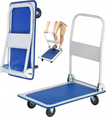 Produktbild von Klappbarer Plattformwagen 150kg – Stahl, Lager & Haushalt, stabile Ausführung