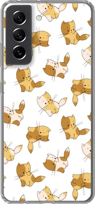 Produktbild von MuchoWow® Handyhülle Schutzhülle Hülle für Telefoonhoesje Samsung Galaxy S21 FE Muster - Katze - Kätzchen - Jungen - Mädchen - Kinder - Kind Silikon Softcase Handy Hülle - Mobiltelefonhülle